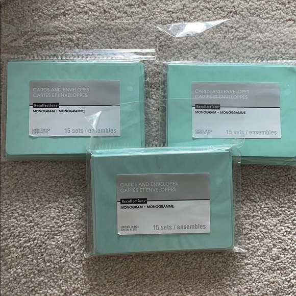 Cards and envelops Teal green